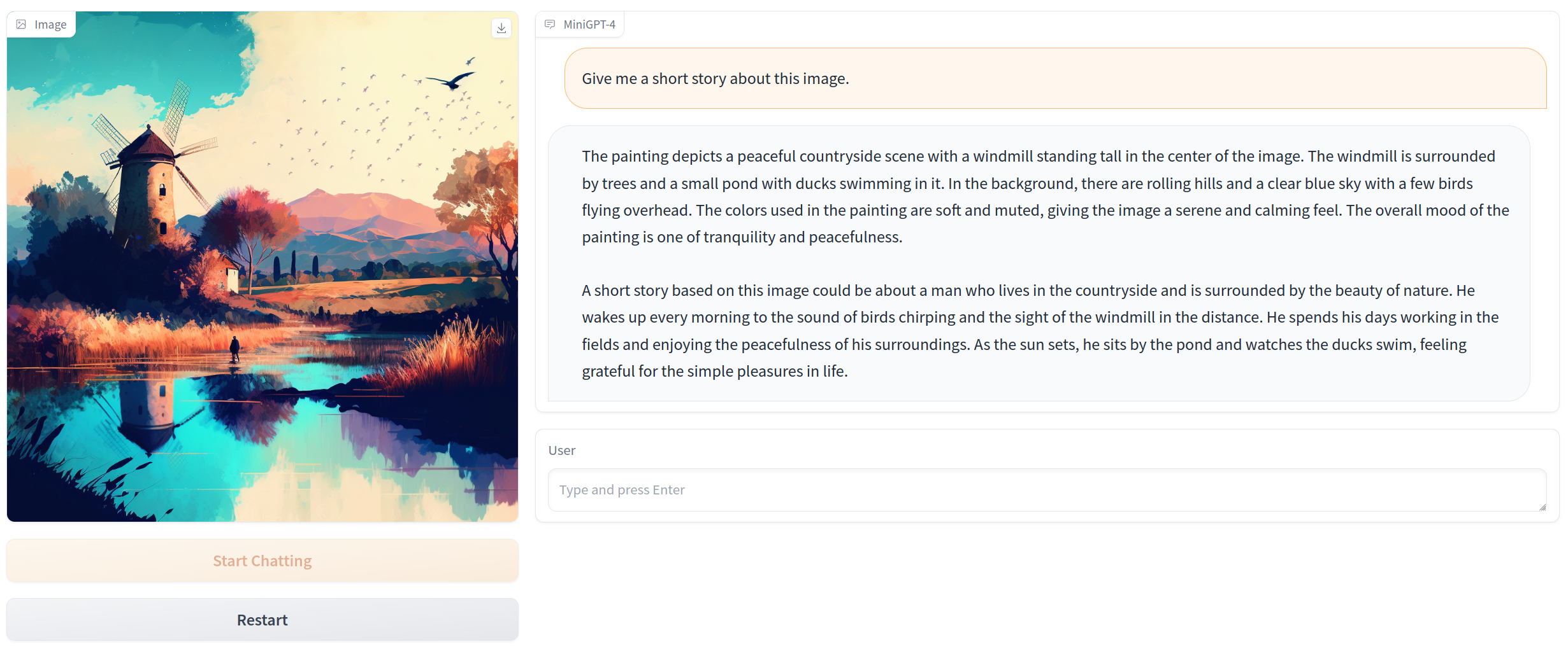 MiniGPT-4 screenshot 2