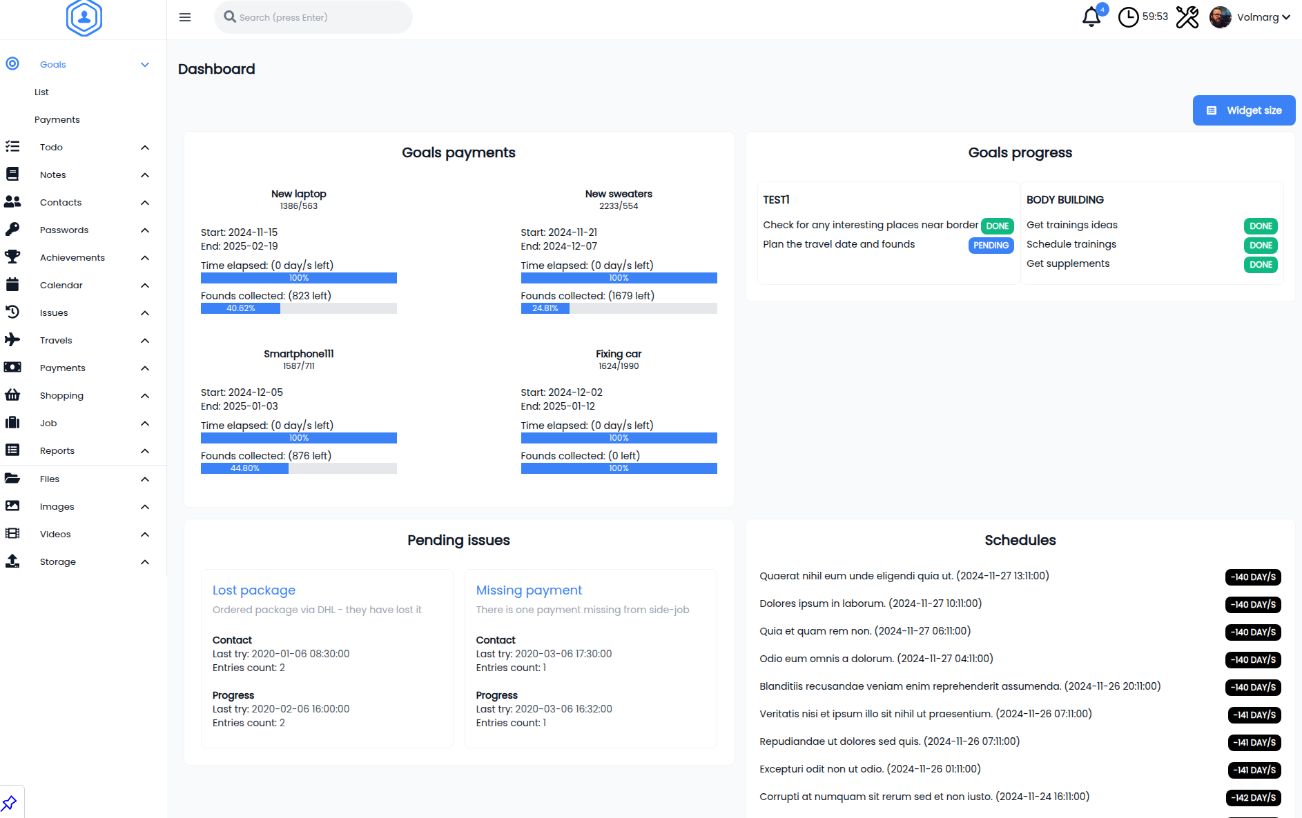 personal-management-system screenshot 1
