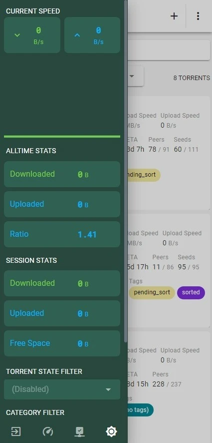 VueTorrent screenshot 4