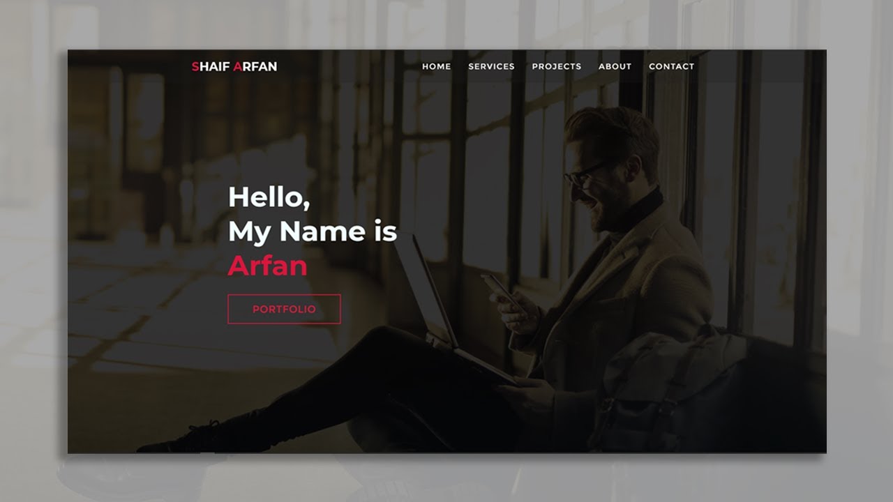one-page-website-html-css-project-for-practice screenshot 1