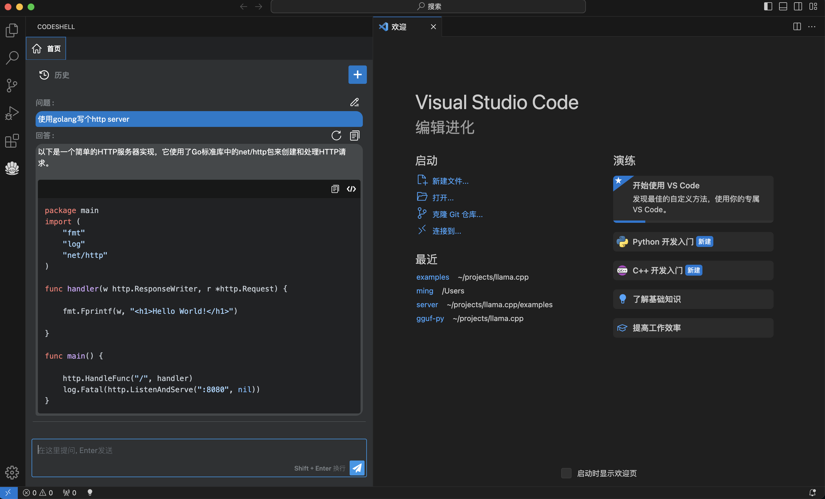 codeshell-vscode screenshot 4