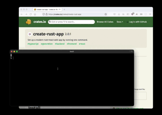 create-rust-app screenshot 2