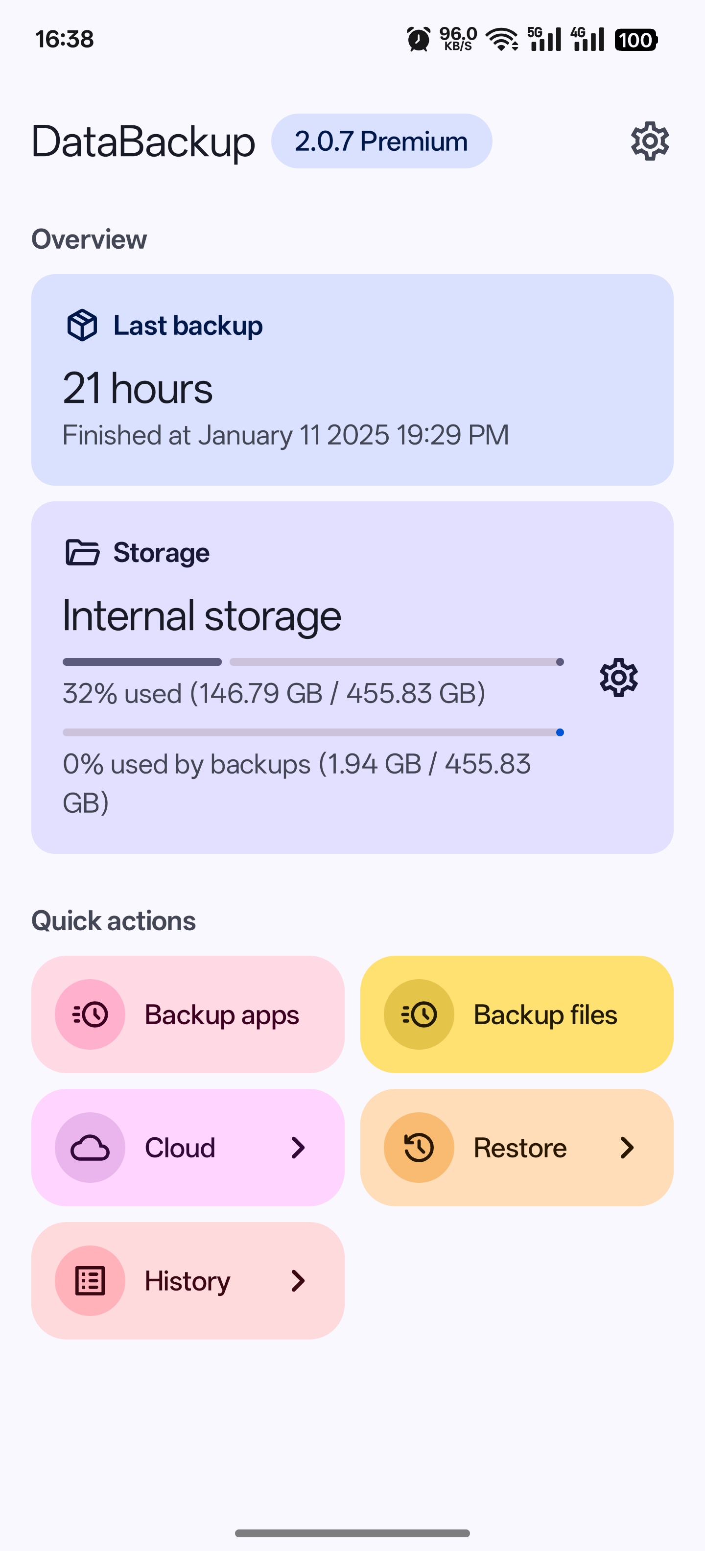 Android-DataBackup screenshot 1