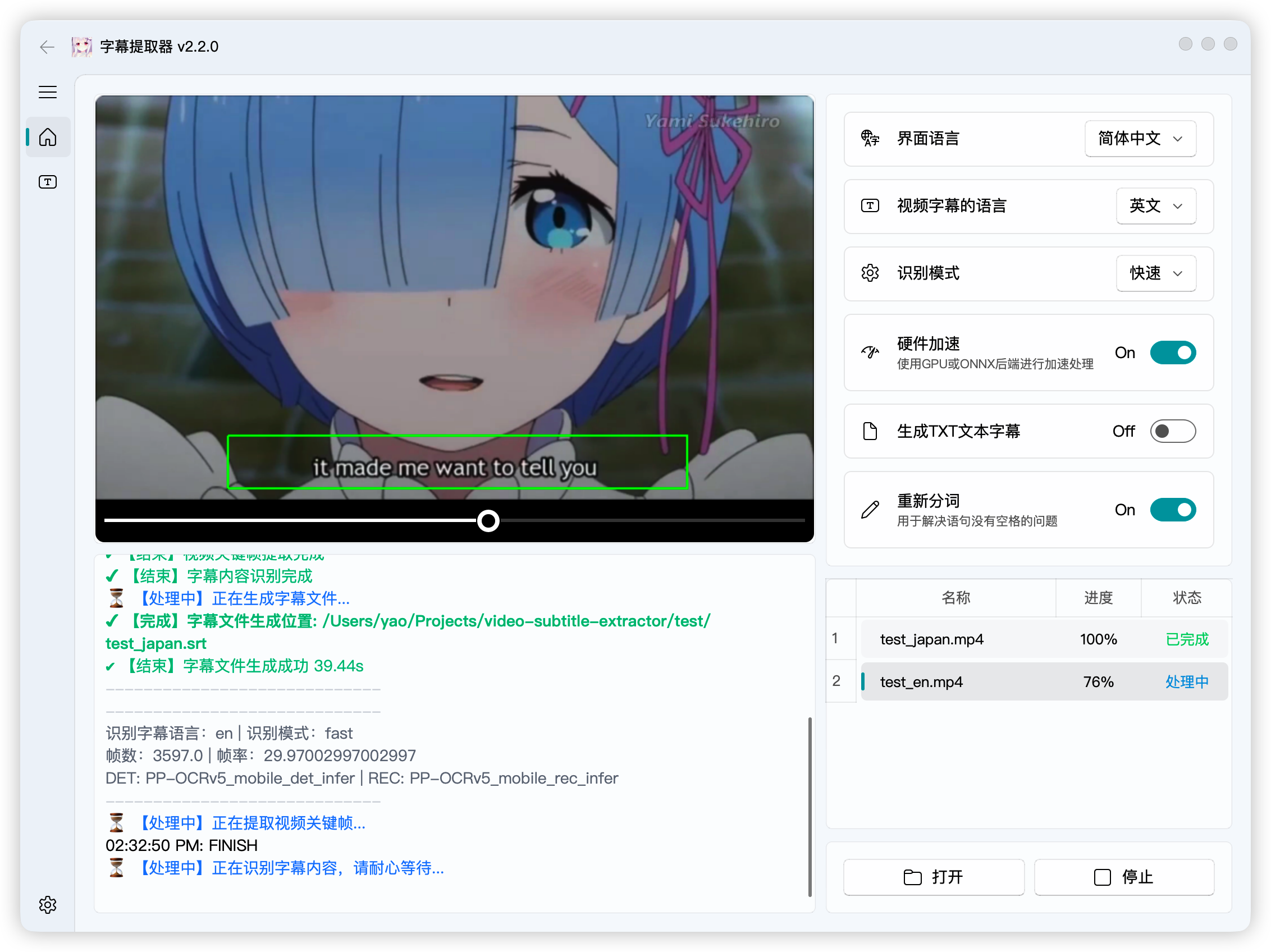 video-subtitle-extractor screenshot 1