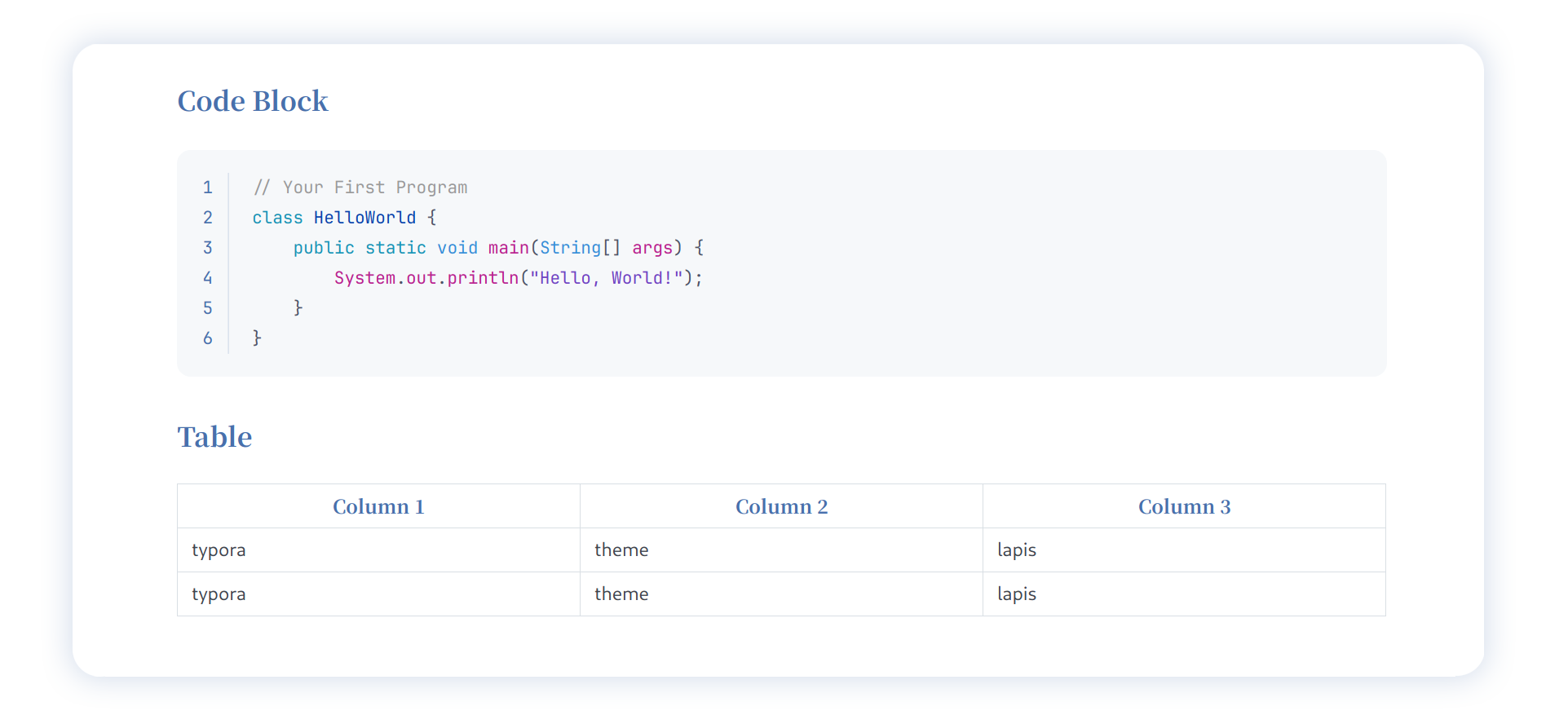 typora-theme-lapis screenshot 6