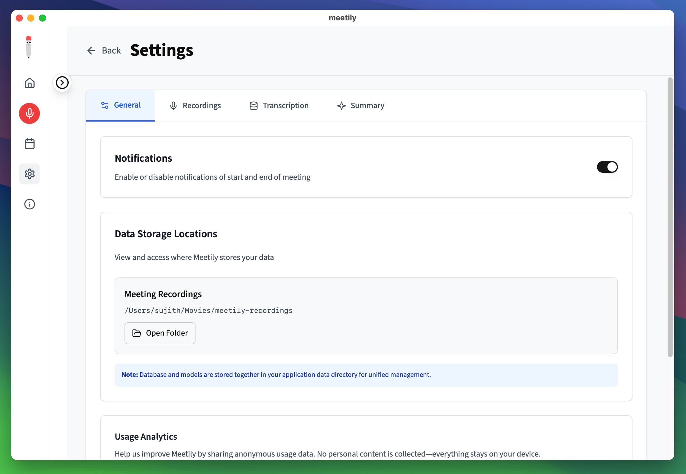 meetily screenshot 6