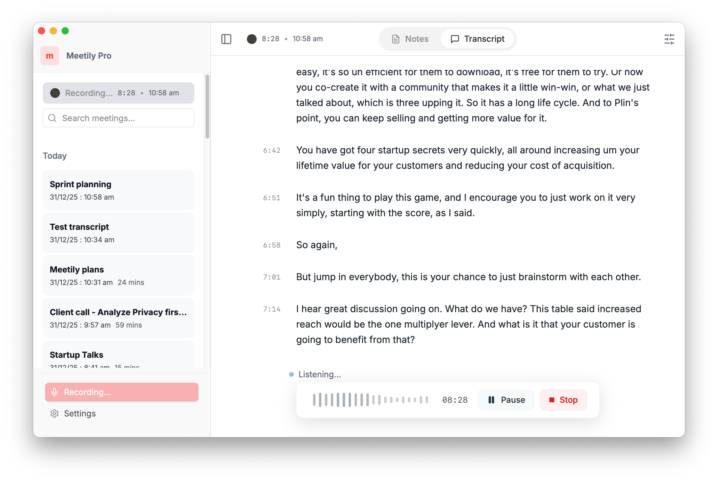 meetily screenshot 9