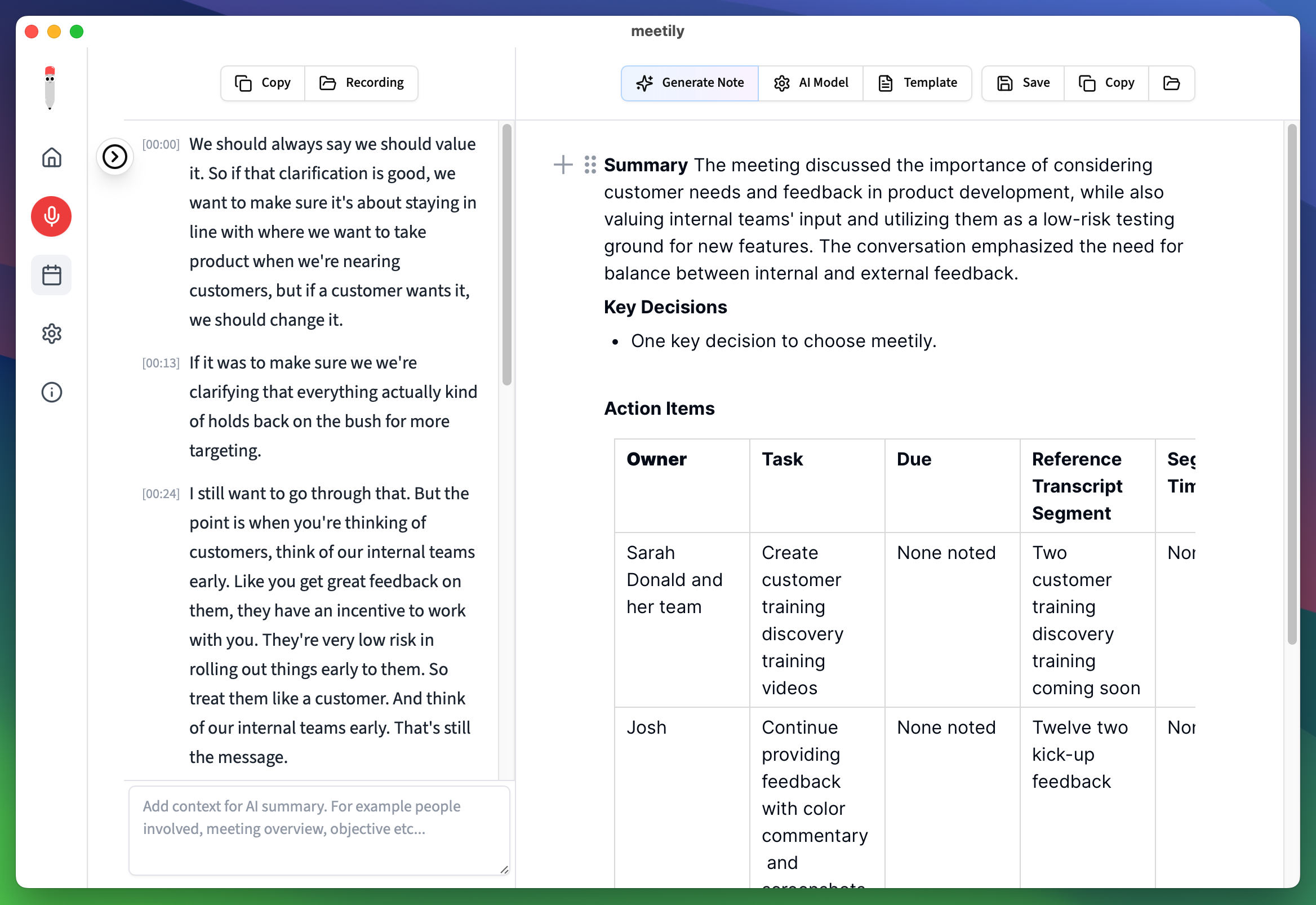 meetily screenshot 4