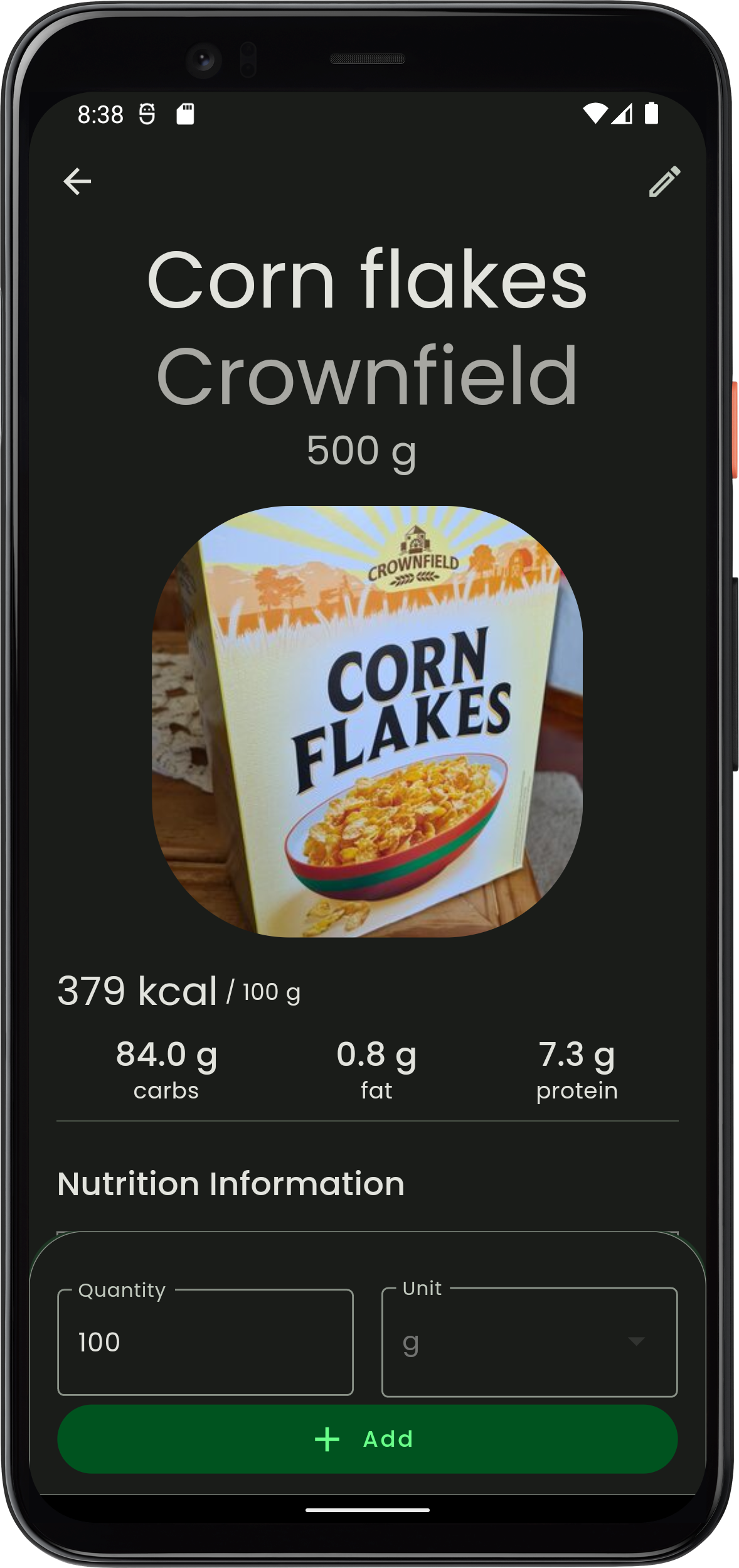 OpenNutriTracker screenshot 3