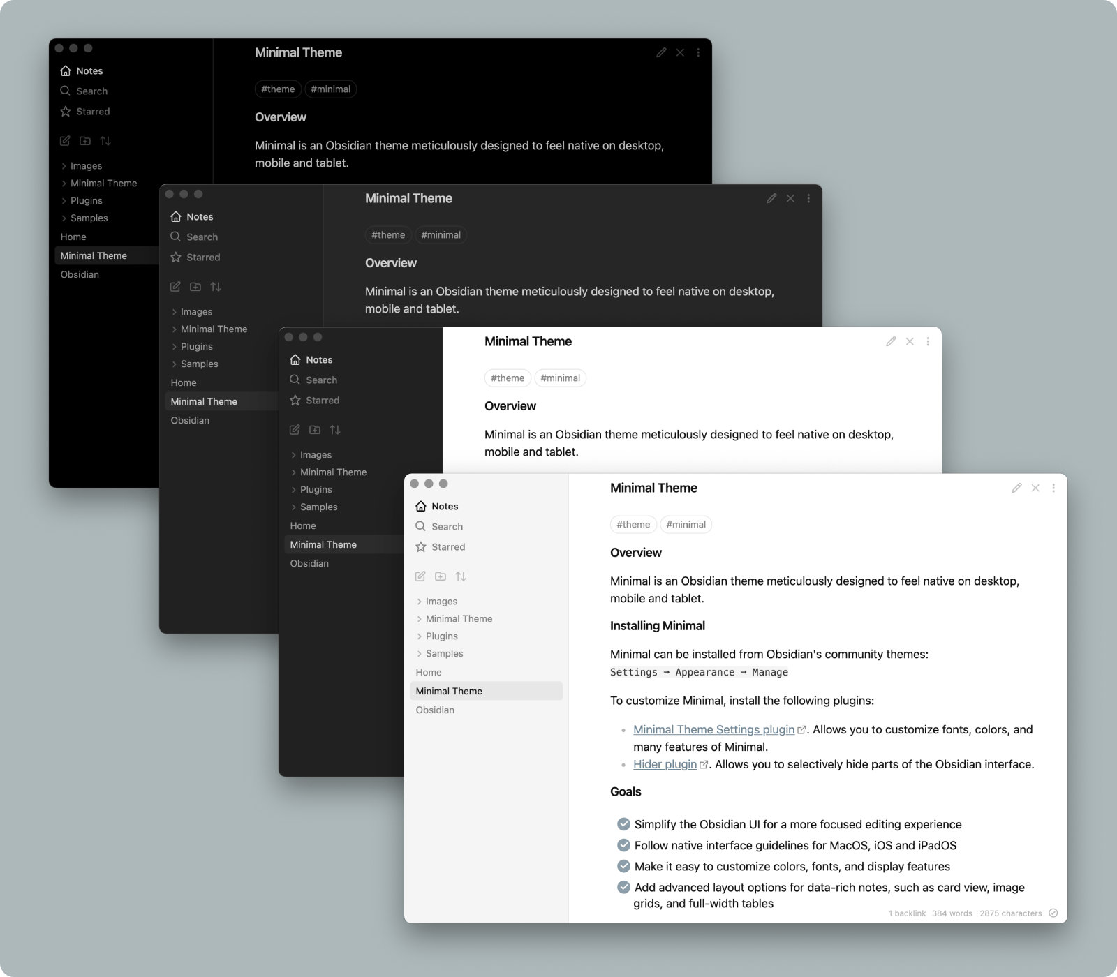 obsidian-minimal screenshot 2