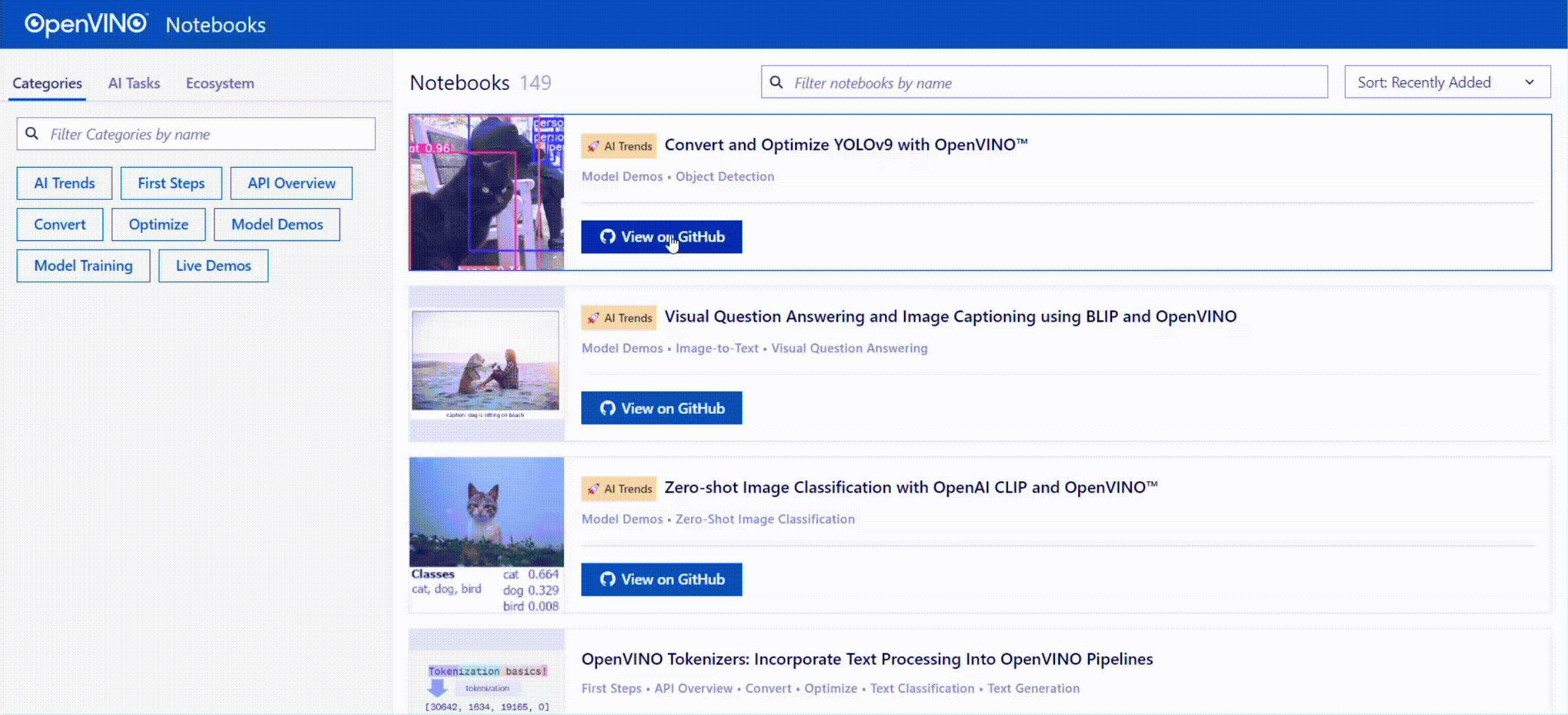 openvino_notebooks screenshot 1