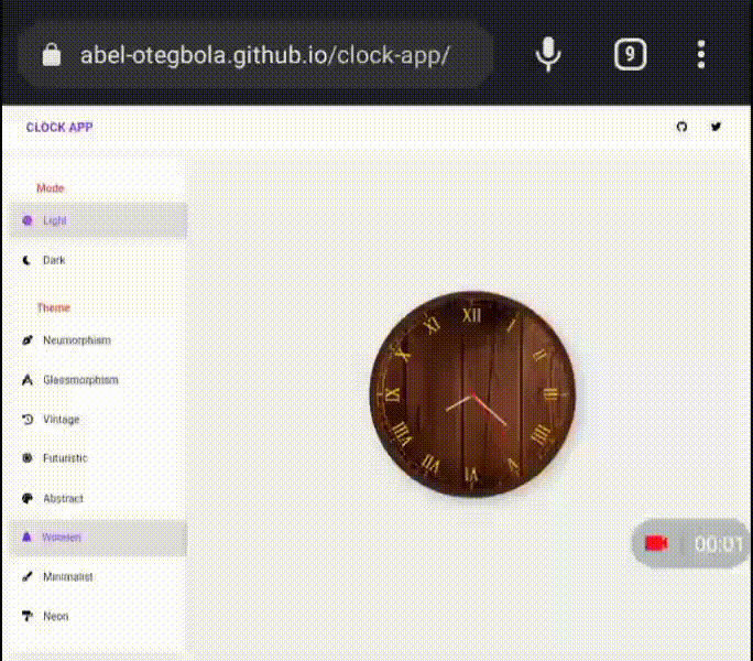 clock-app screenshot 1
