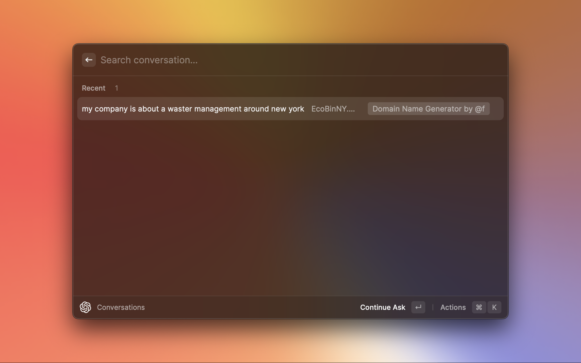 chatgpt-raycast screenshot 4