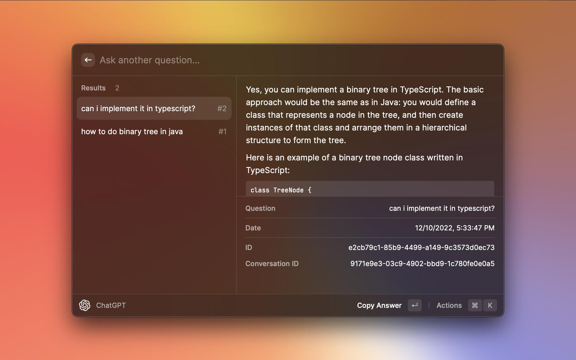 chatgpt-raycast screenshot 2