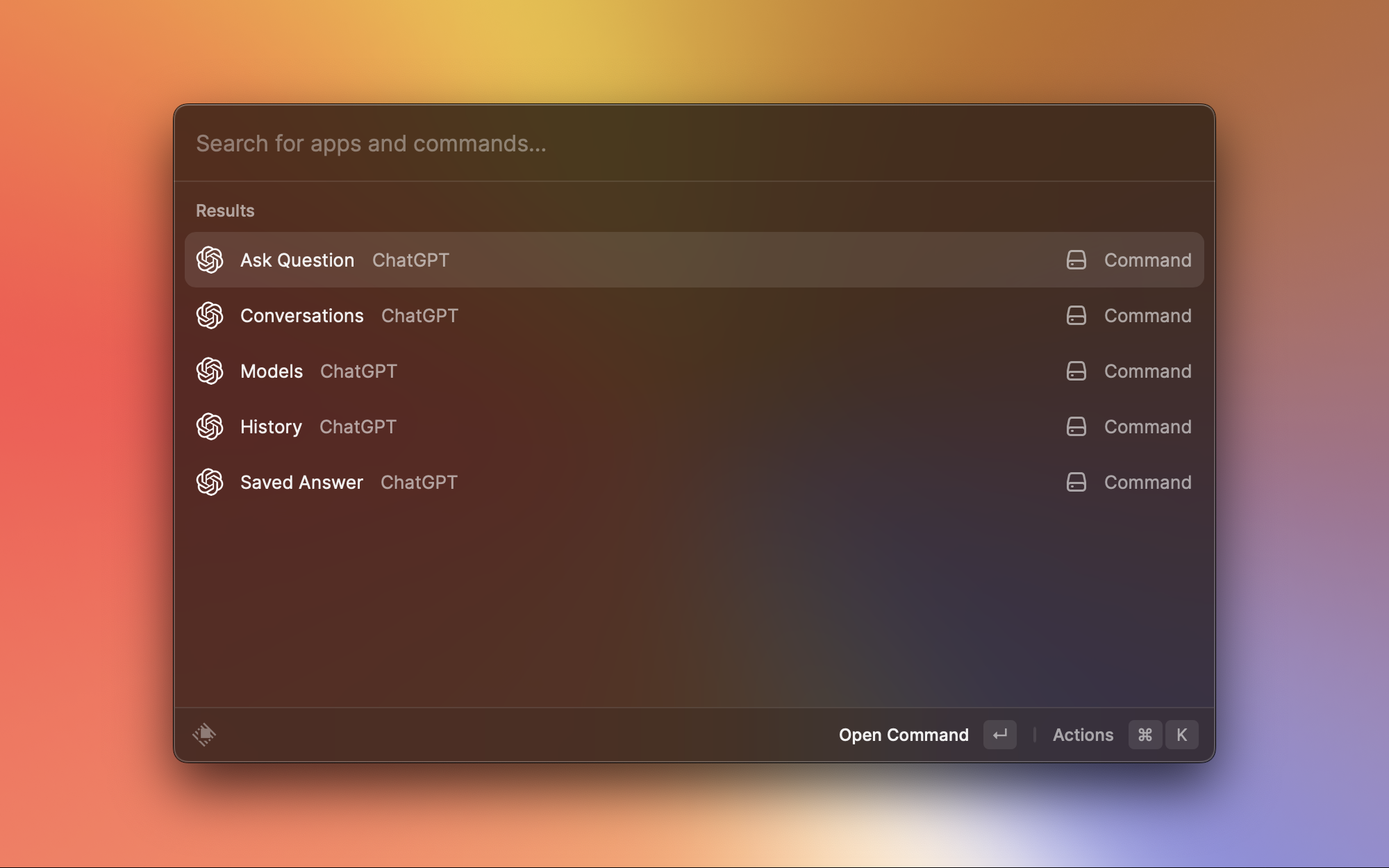 chatgpt-raycast screenshot 1