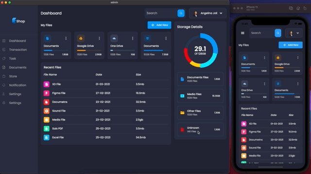 Flutter-Responsive-Admin-Panel-or-Dashboard screenshot 1