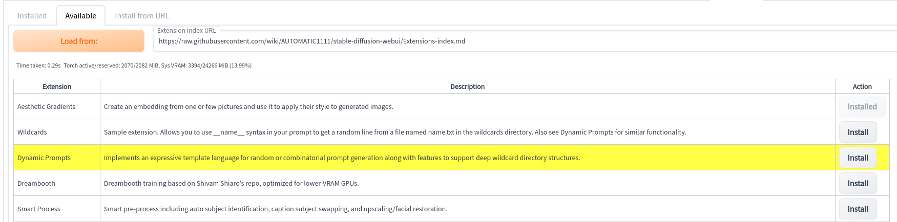 sd-dynamic-prompts screenshot 2