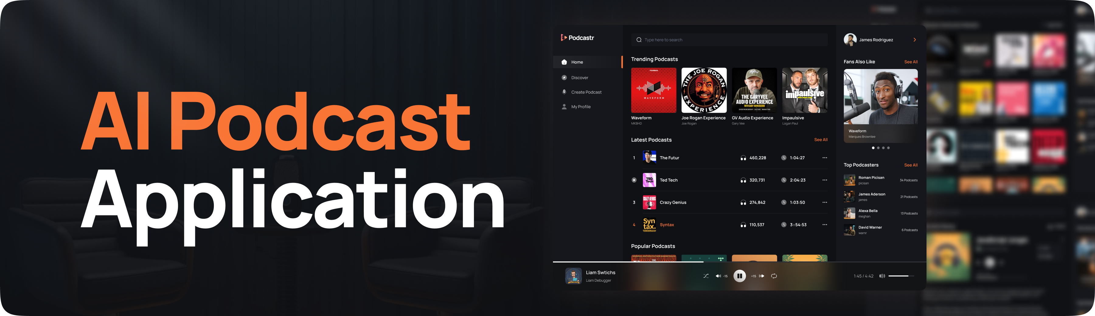 podcastr screenshot 1