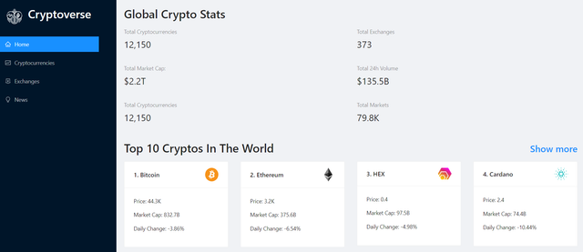 project_cryptoverse screenshot 1