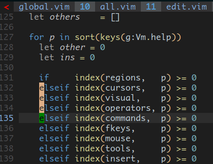 vim-visual-multi screenshot 2