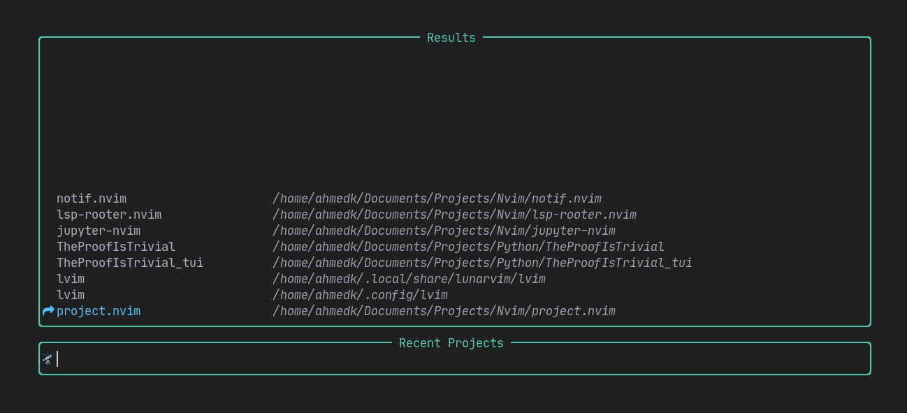 project.nvim screenshot 1