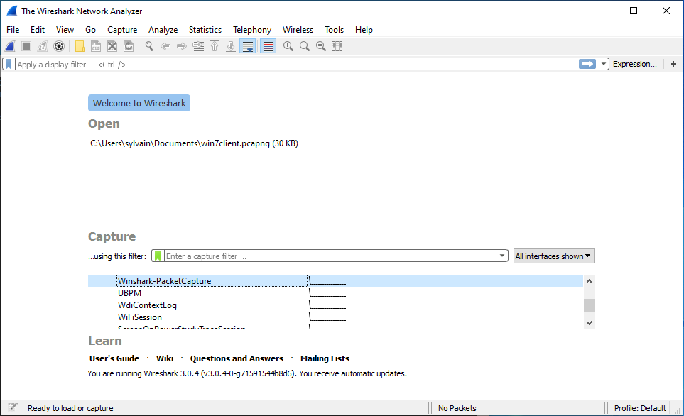 Winshark screenshot 5