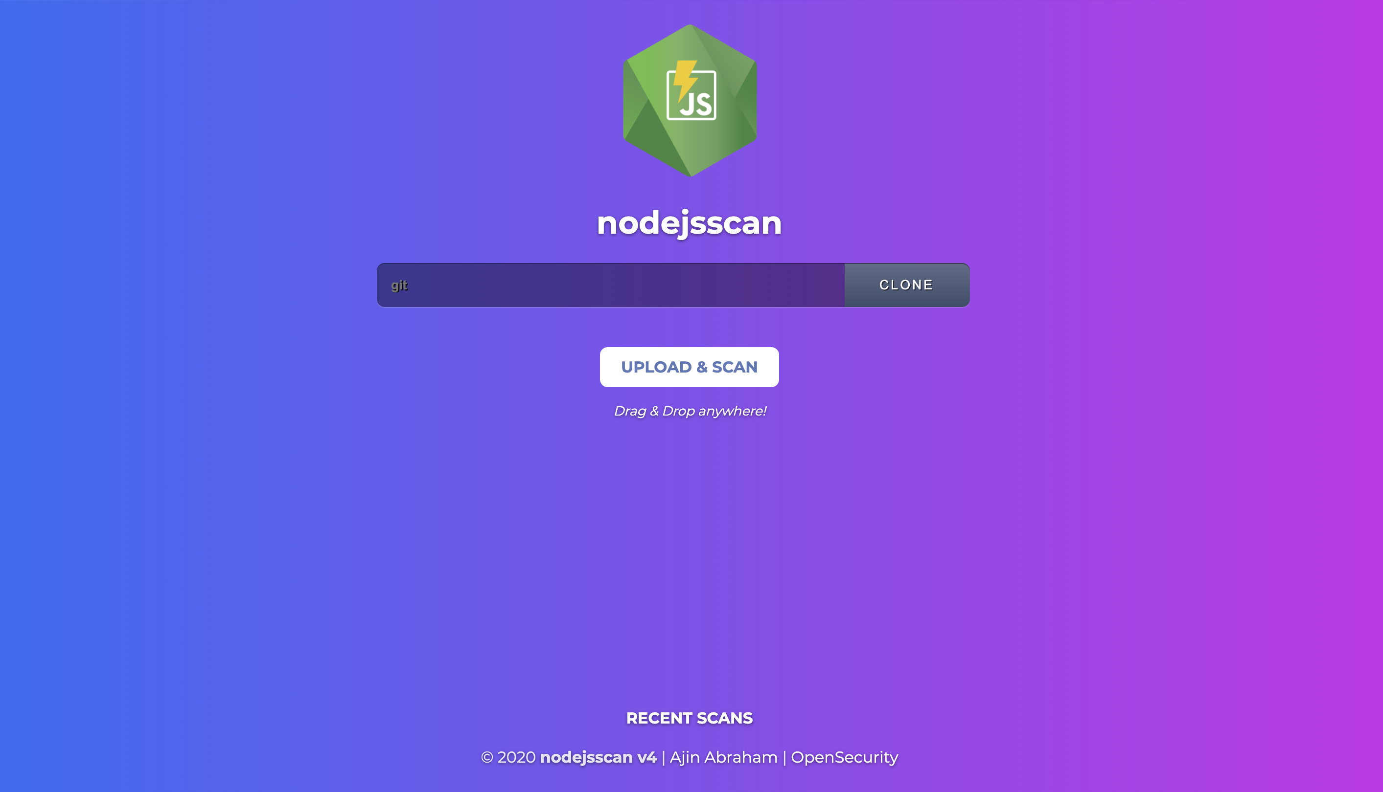 nodejsscan screenshot 5