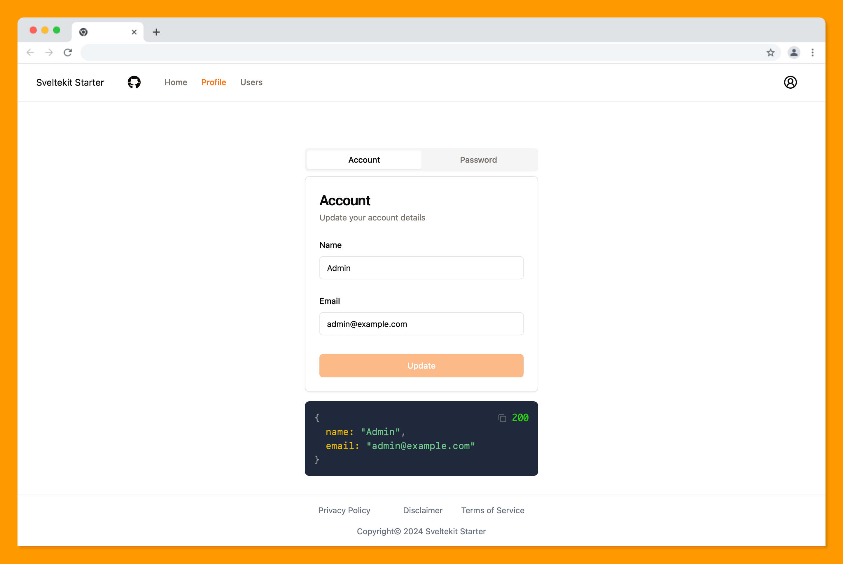 sveltekit-template screenshot 1