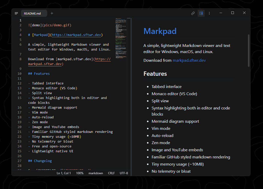 Markpad screenshot 2