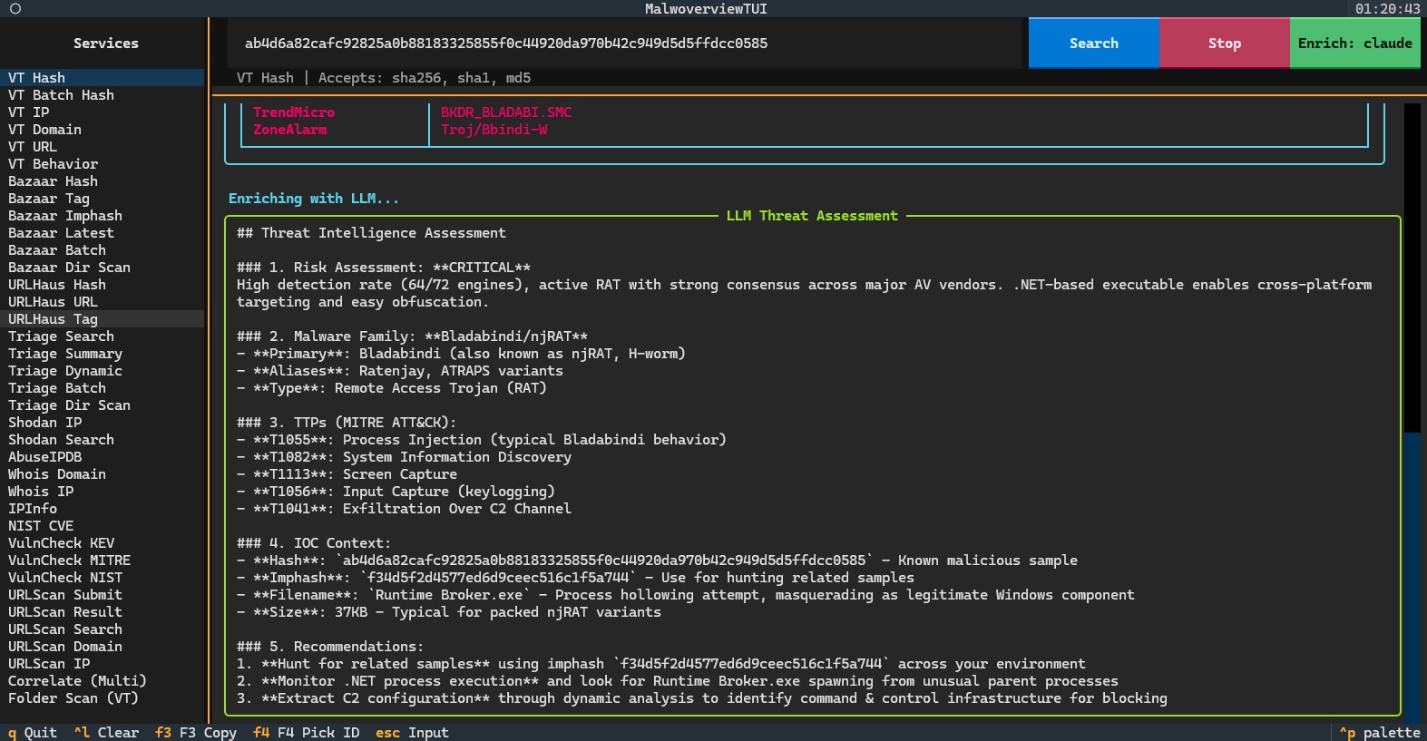 malwoverview screenshot 23