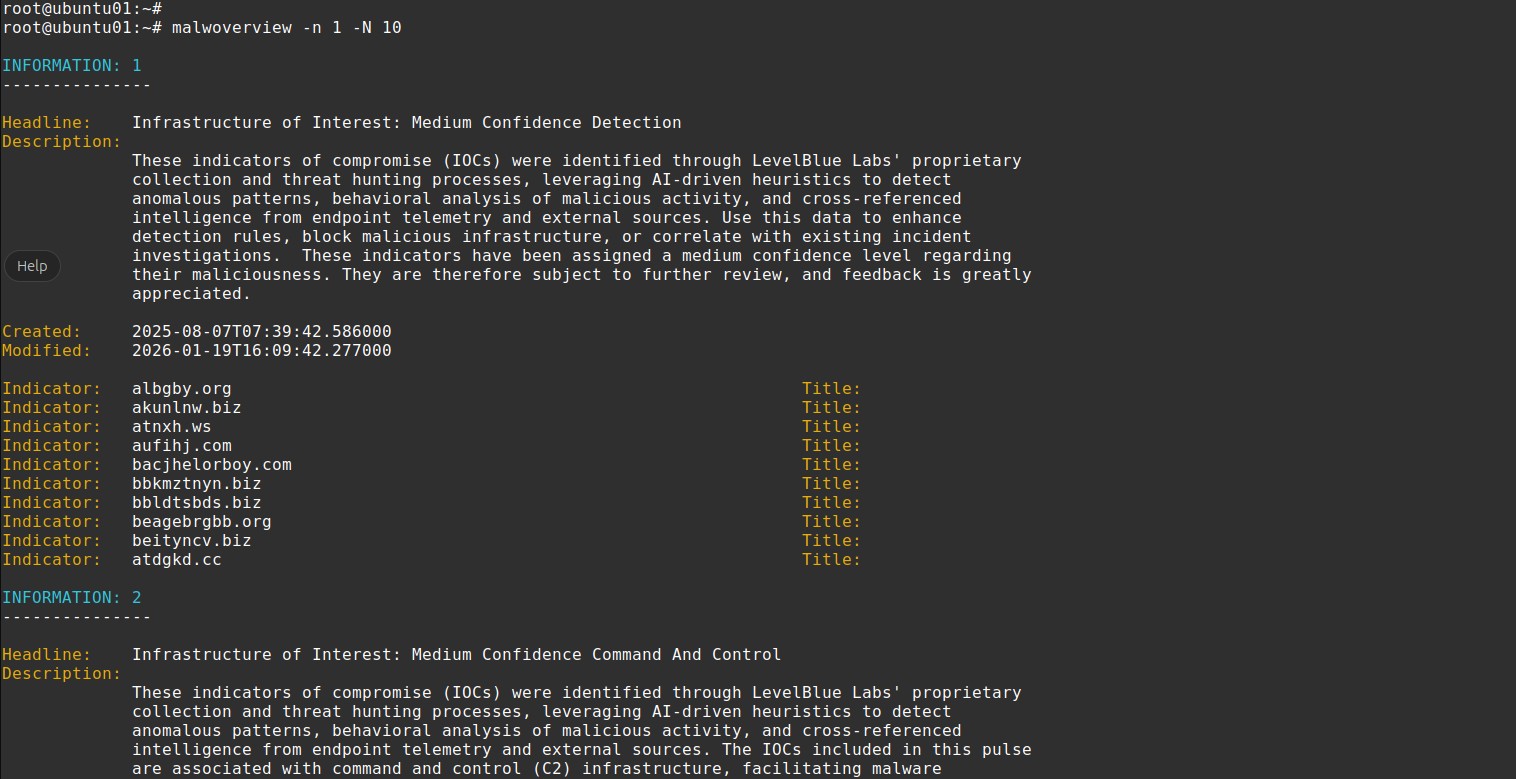 malwoverview screenshot 8