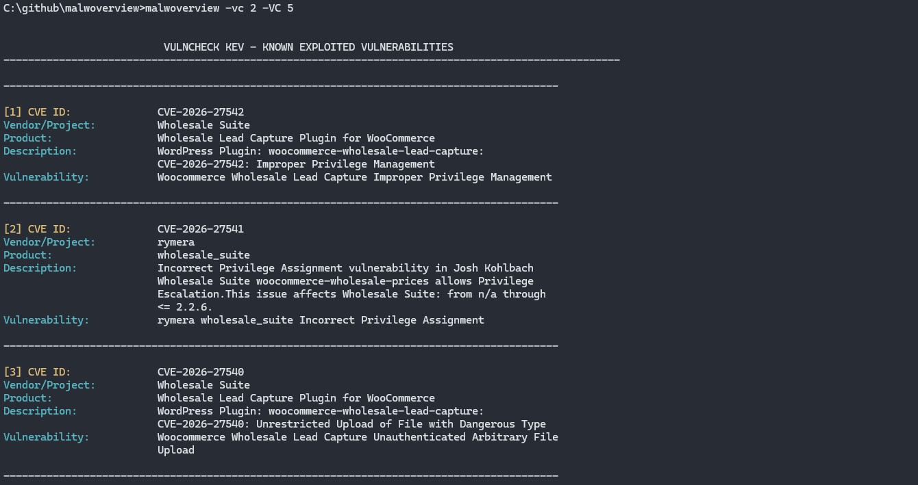 malwoverview screenshot 20