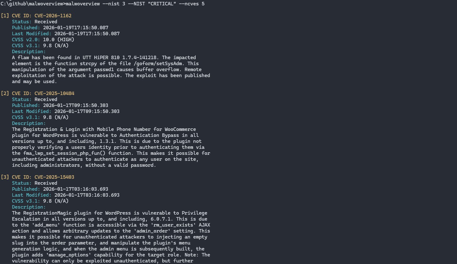 malwoverview screenshot 18