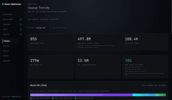 token-optimizer screenshot 1