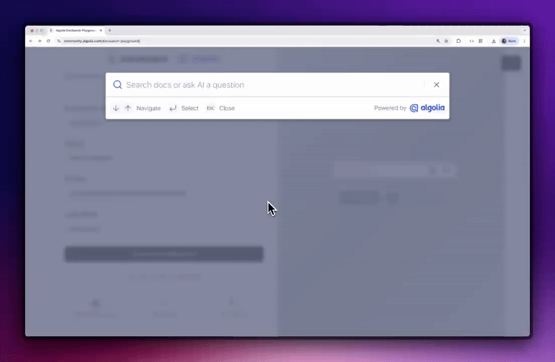 docsearch screenshot 1