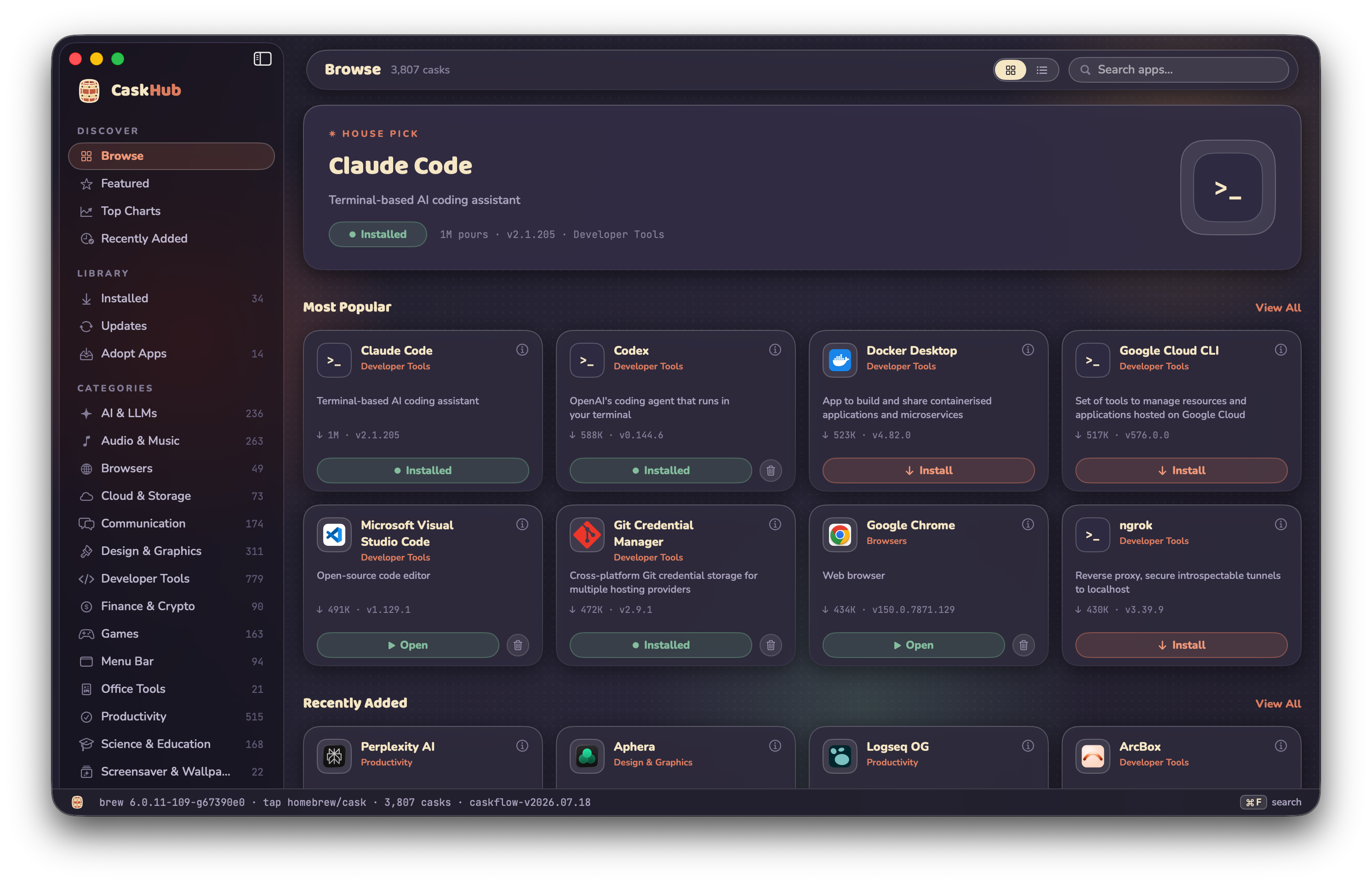 CaskHub screenshot 2