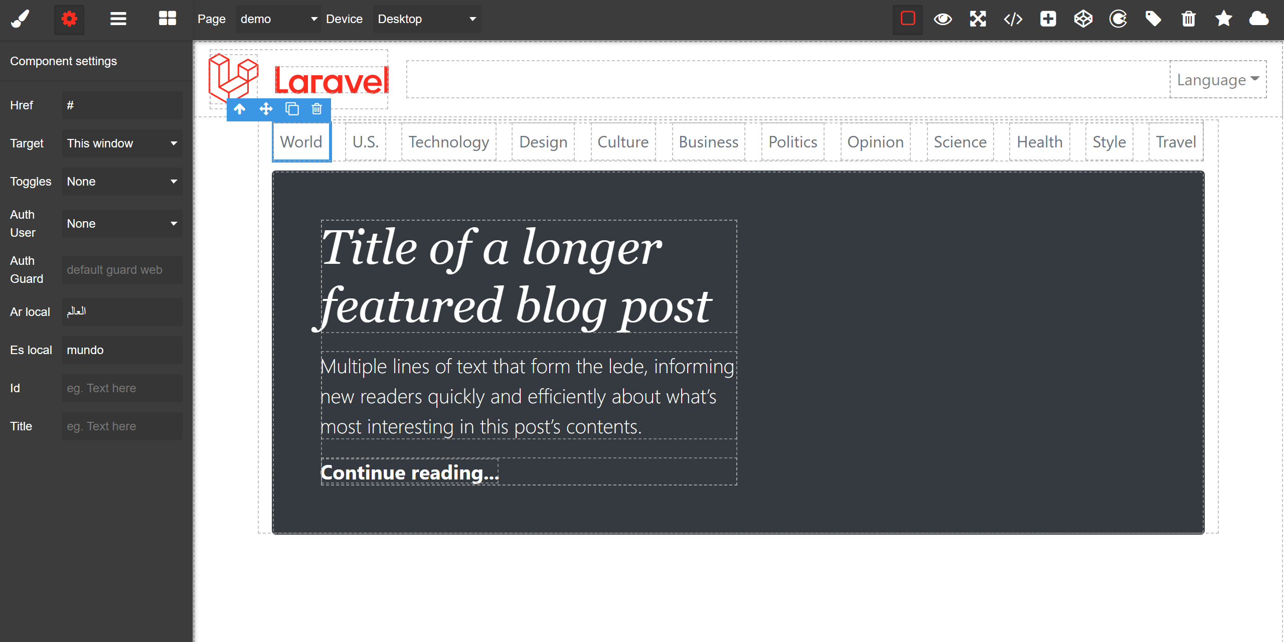 laravel-grapes screenshot 14