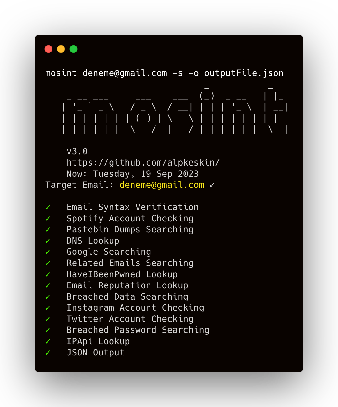 mosint screenshot 1