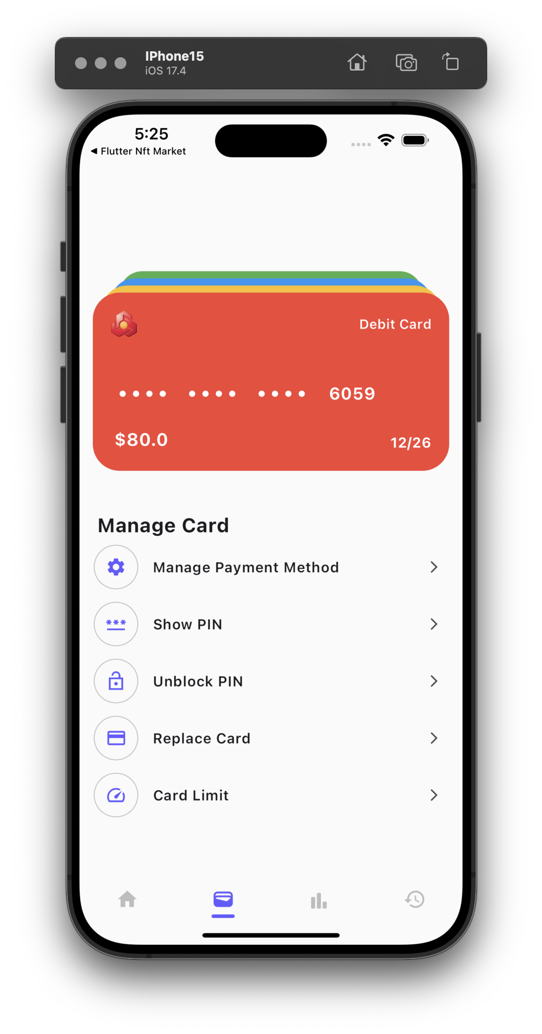 flutter_bank screenshot 2