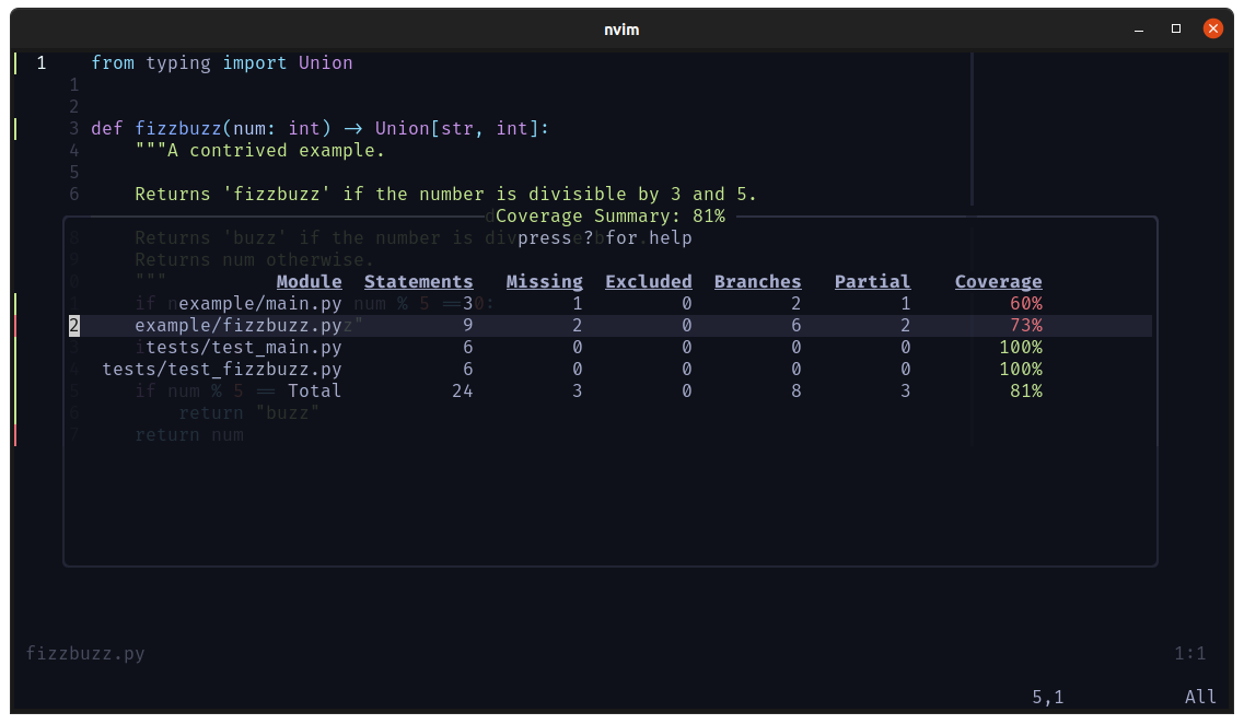 nvim-coverage screenshot 2