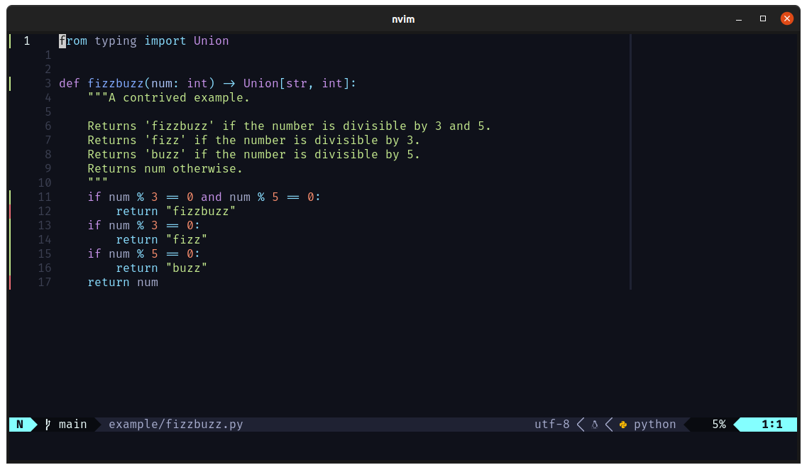 nvim-coverage screenshot 1