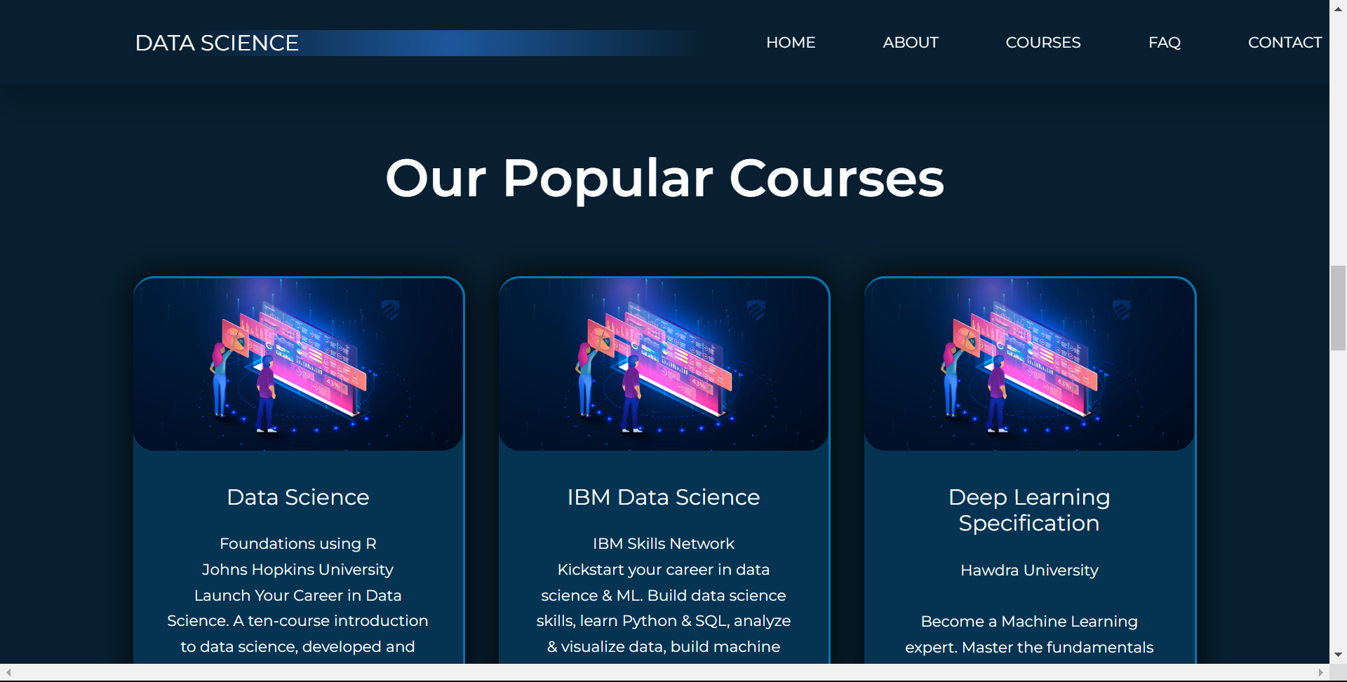 DataScienceWebsite.github.io screenshot 4