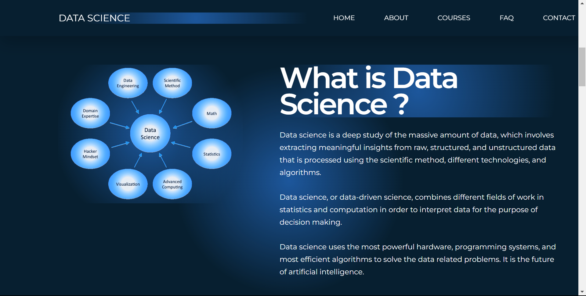DataScienceWebsite.github.io screenshot 3