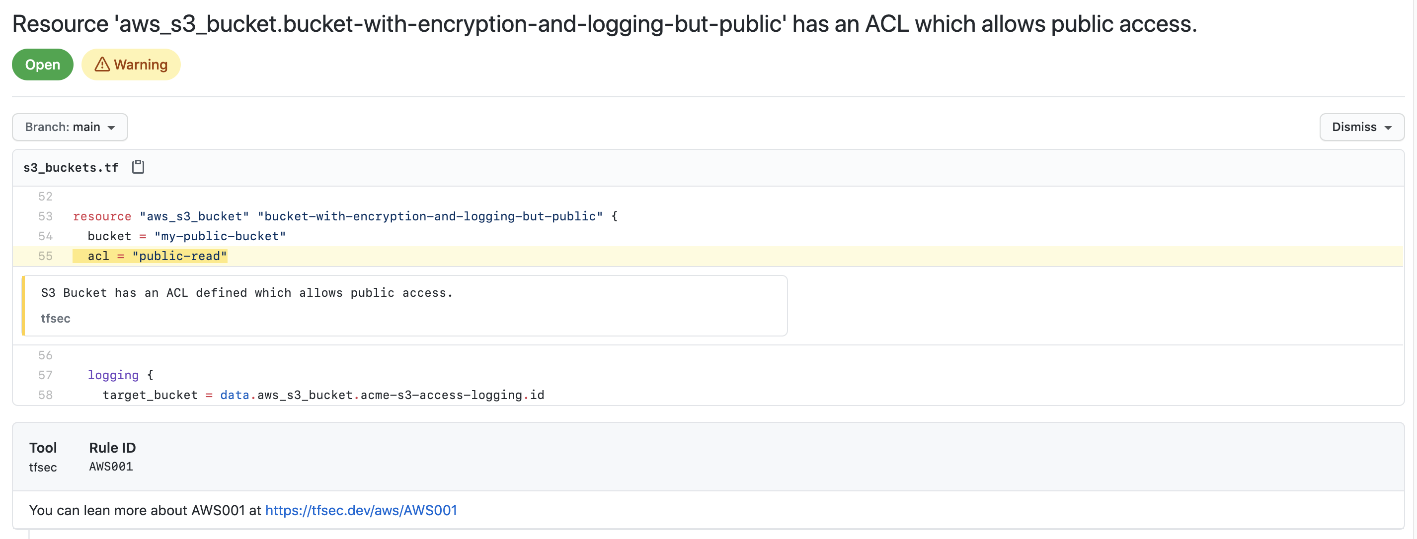 tfsec screenshot 4