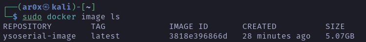 ysoserial.net-docker screenshot 2