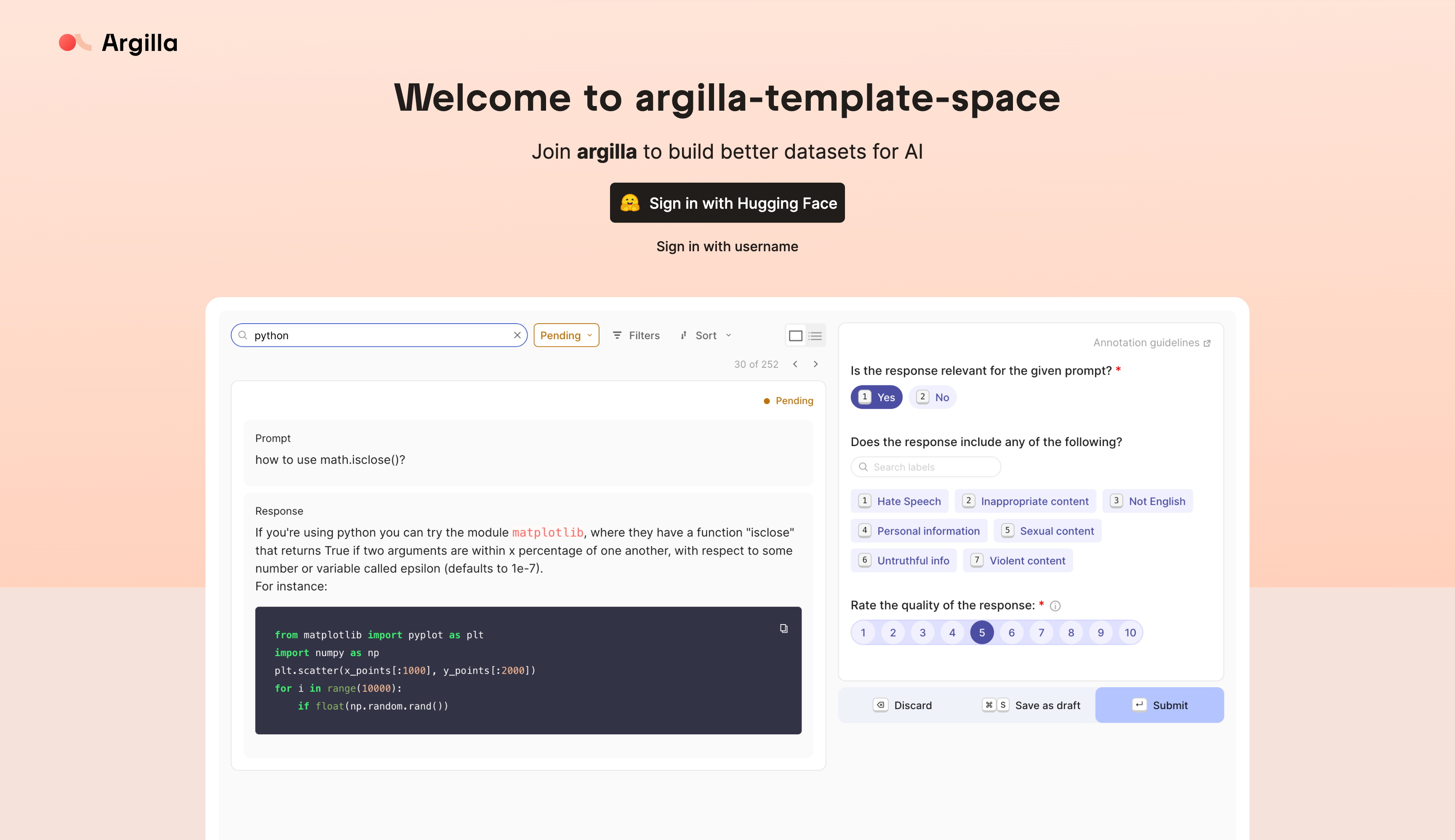 argilla screenshot 1