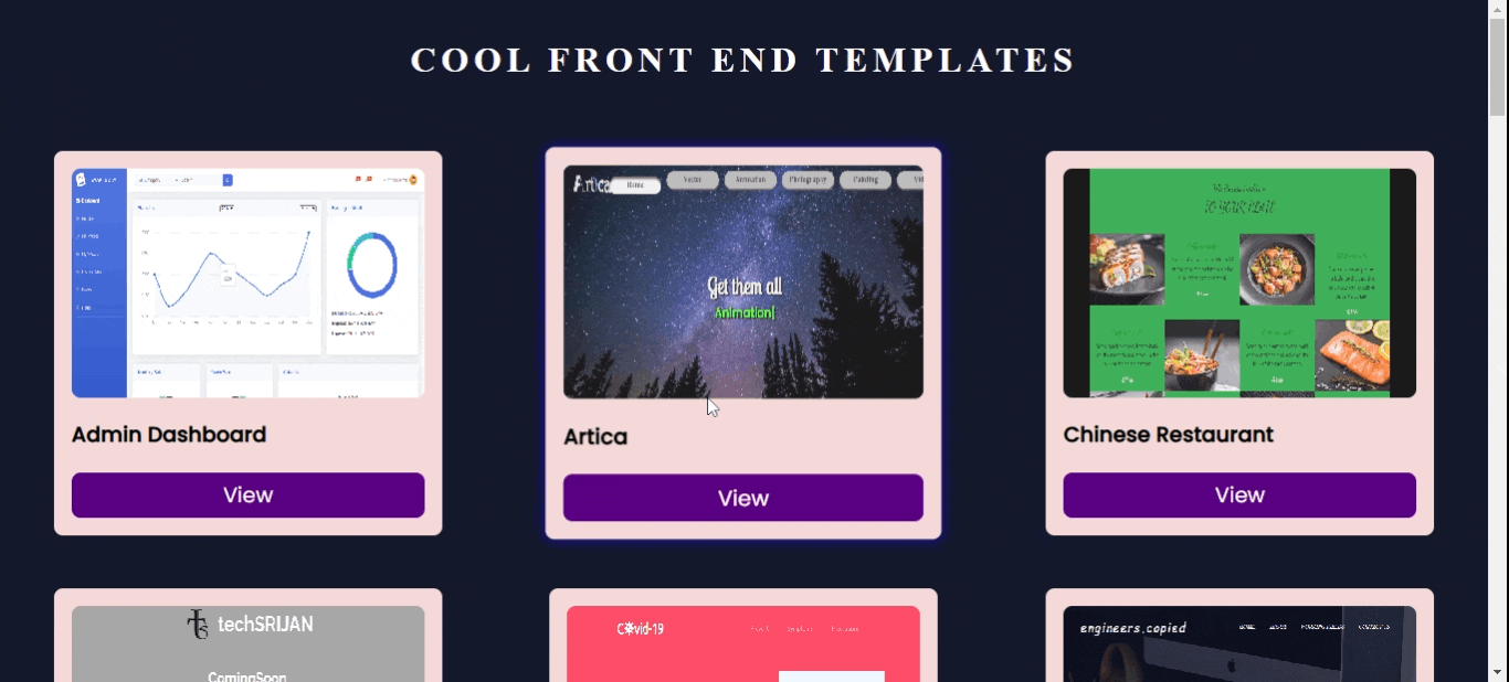 Cool-Front-End-Templates screenshot 2