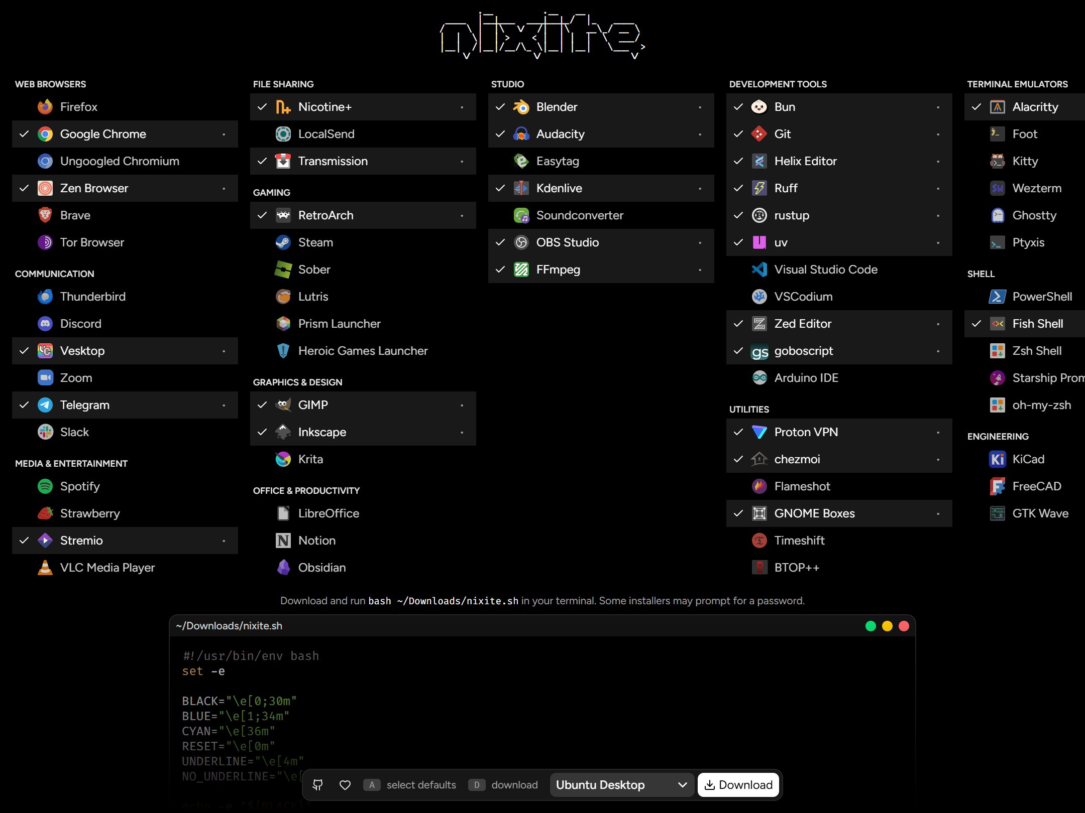nixite screenshot 1
