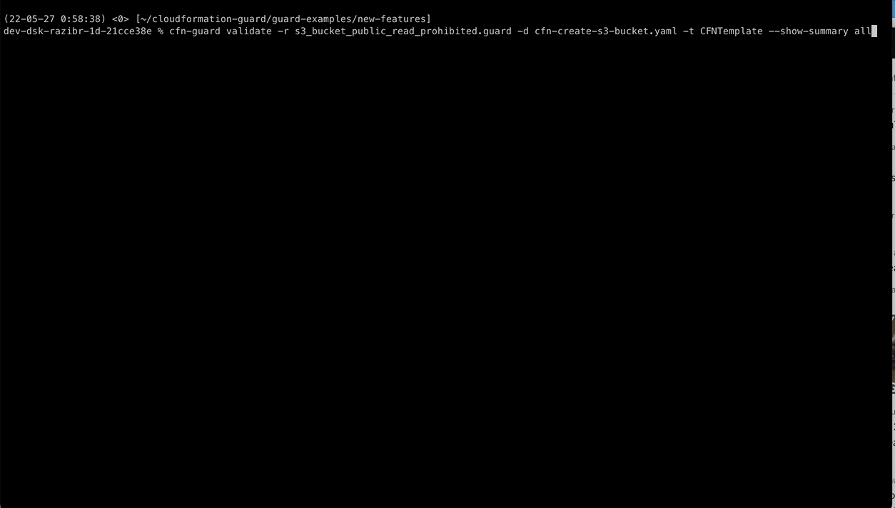 cloudformation-guard screenshot 1